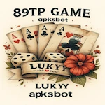 89TP Game logo featuring playing cards, dice, and floral artwork