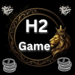 Minimal H2 Game app logo with bold letter design.