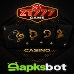 ZT777 Game logo showcasing vibrant casino themed icons